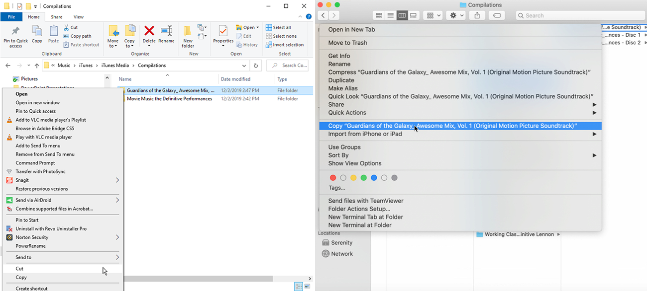 Organizar la aplicación de música iTunes