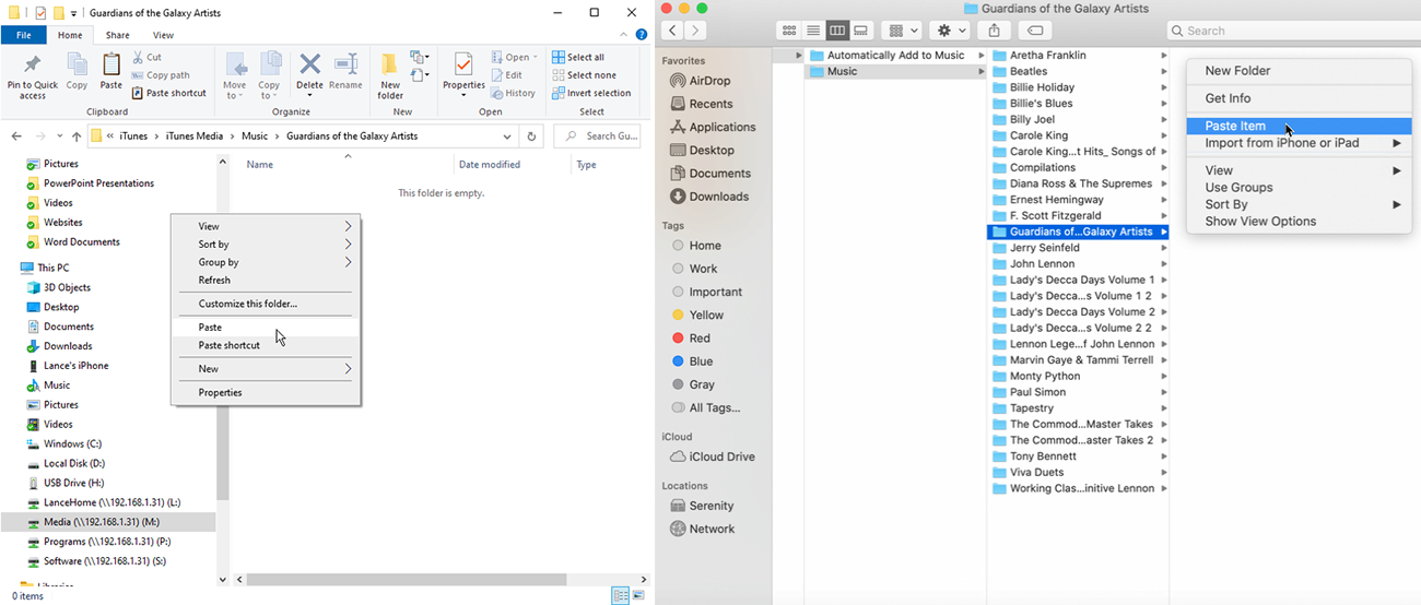 Organizar la aplicación de música iTunes