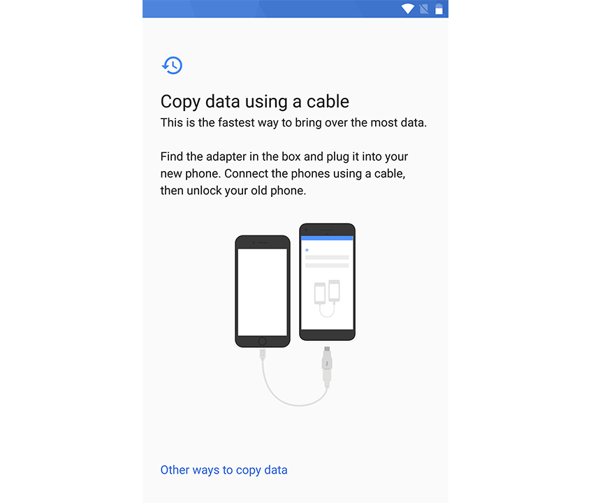 Copiar datos a Android por cable