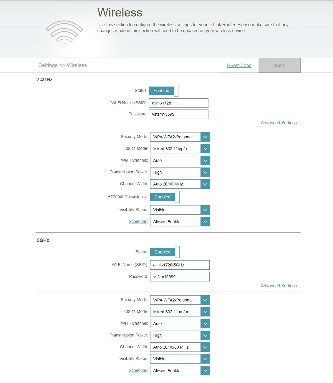 Pantalla 2 del router Wi-Fi D-Link AC1750 DIR-859