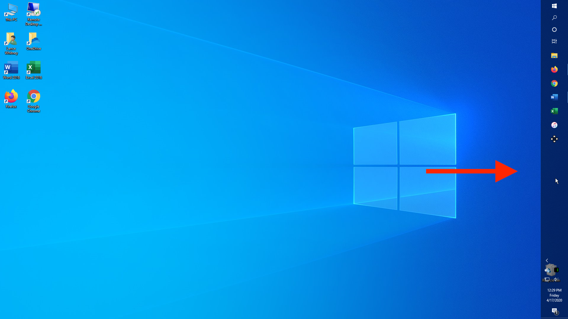 Barra de tareas de Windows 10