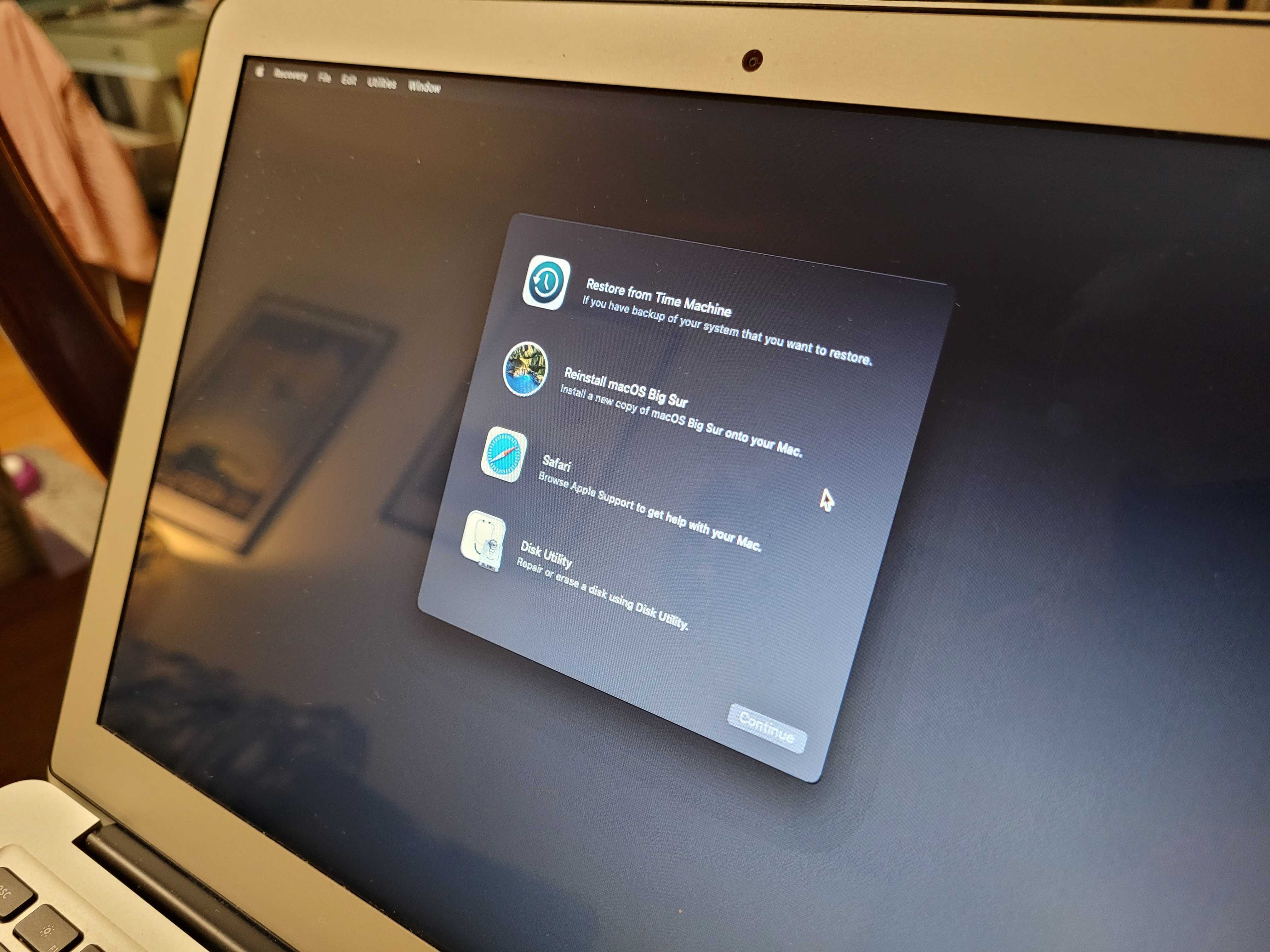 recuperación macos