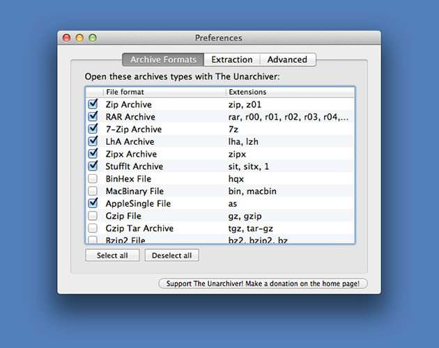 Revisión de Unarchiver (para Mac)