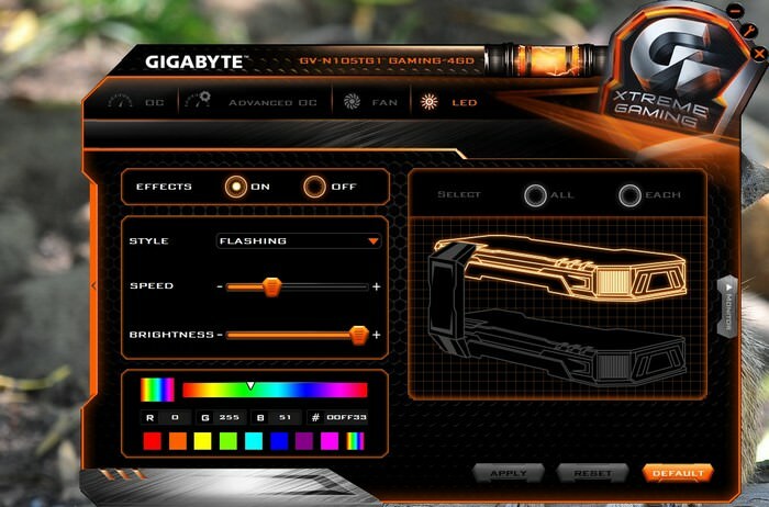 Gigabyte GeForce GTX 1050 Ti G1 Gaming 4G (LED)