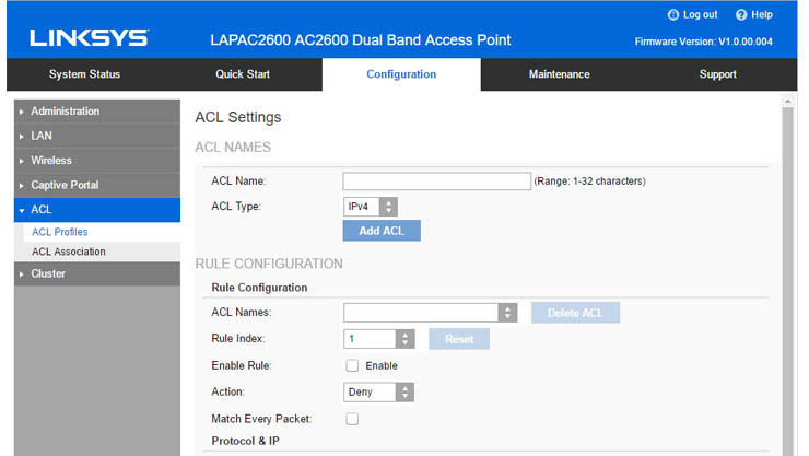 Linksys LAPAC2600: las reglas de ACL son una forma poderosa de restringir el acceso a la red.