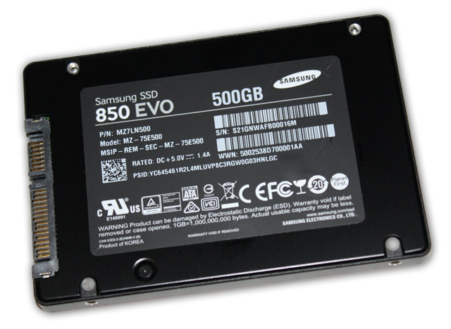 Samsung SSD 850 EVO (Atrás)