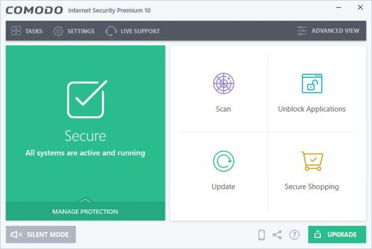 Comodo Internet Security Premium 10 Main